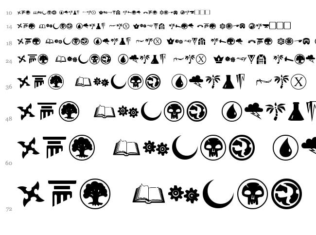 Planewalker Dings font waterfall
